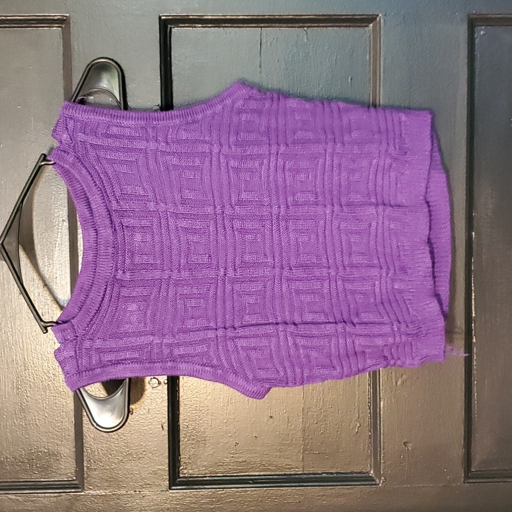 Versace Pattern Key Hole Crop Sweater - Picture 2 of 2